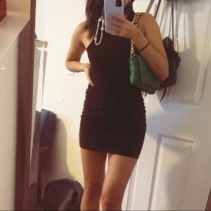 Nasty Gal Brown Open Back Mini Dress